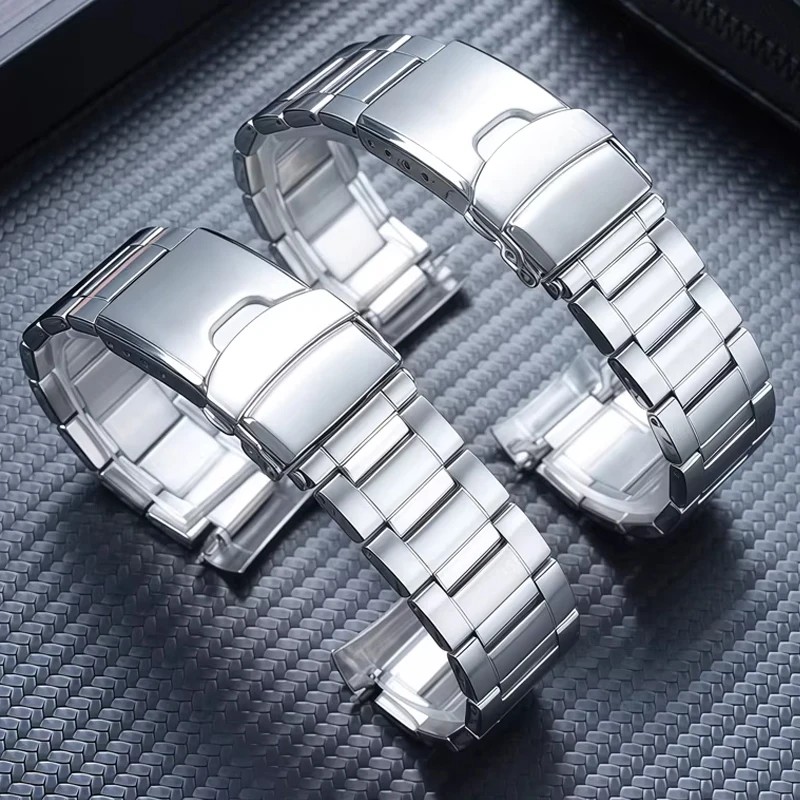 

Ремешок из нержавеющей стали с изогнутым концом 20 мм для SEIKO 5 Sports SNZF17 SNZF08F1, аксессуары для ремешков, сменные аксессуары для мужчин