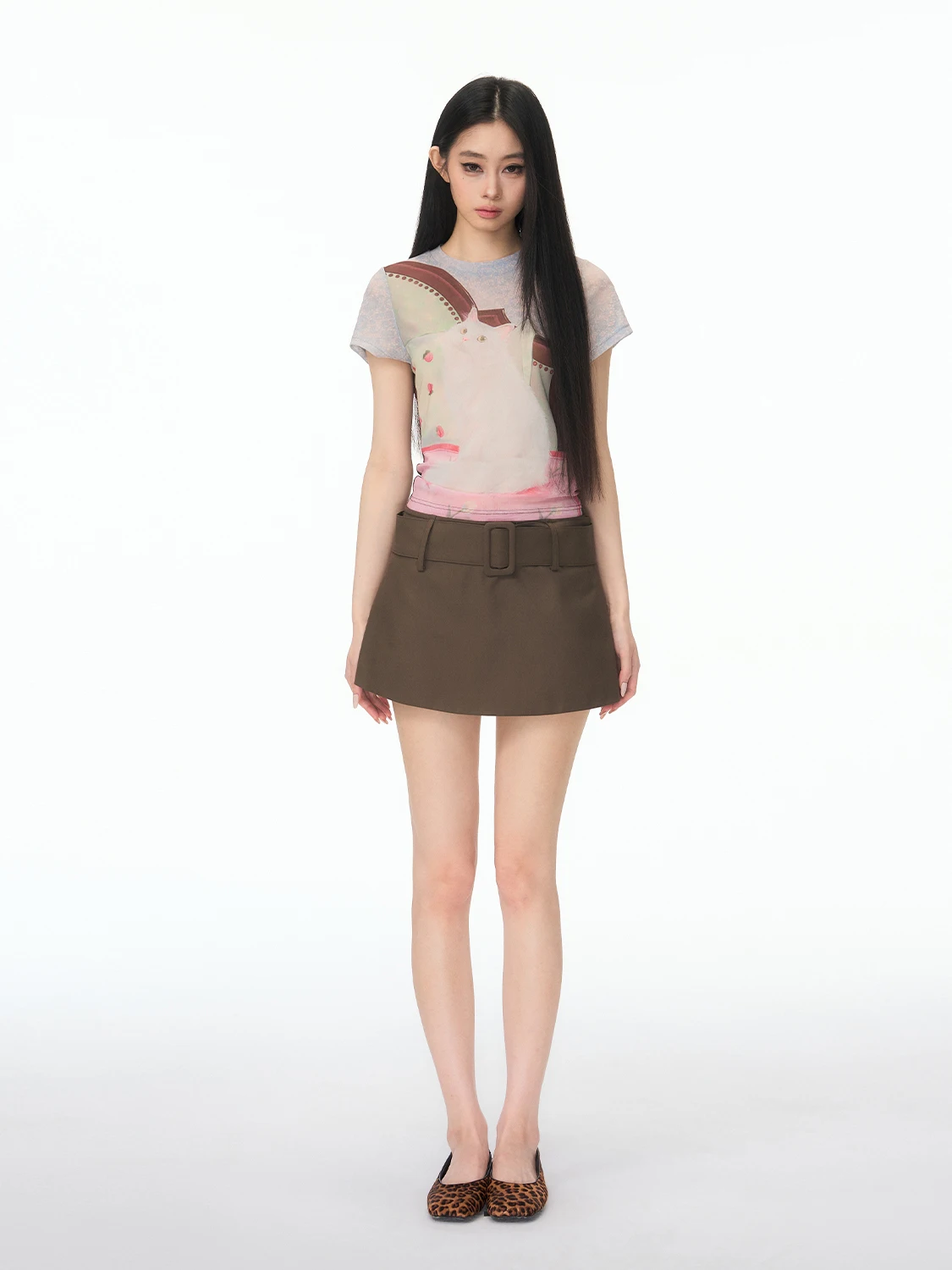 

Женская футболка Punch 26SS Original Summer Mesh Breathable Retro Print с коротким рукавом, элегантный пуловер с круглым вырезом