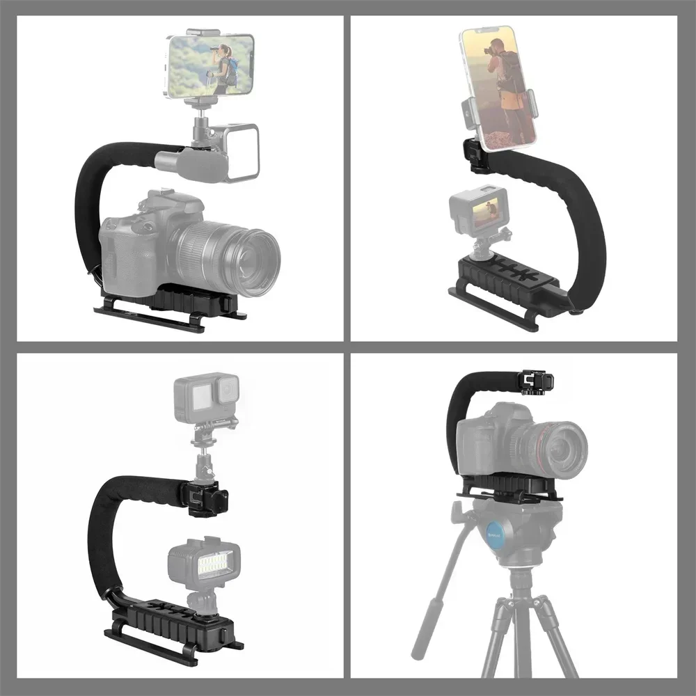 Universal Camera Stabilizer C-shaped Handheld C-frame Photography Gimbal Stabilizer for DSLR SLR DV Cameras Mobile Phone