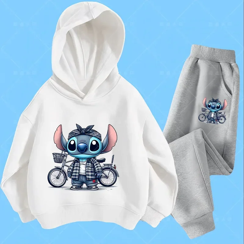 

Children Boys Girls Stitch Hoodies Pants Set Boys Girls Stitch Sweatshirts Hooded Kids Fashion Stitch Pullovers Clothes Suit
