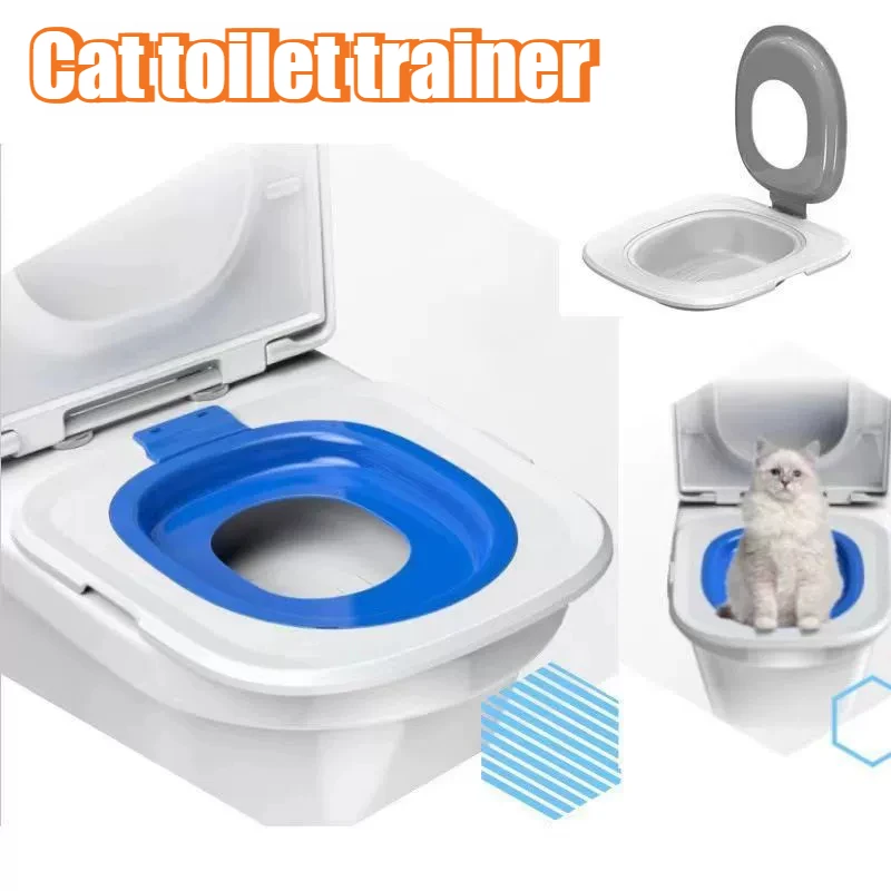

Reusable Cat Toilet Trainer Cat Toilet Sand Tray Sand Pot Training Mat Cat Toilet Training Cleaning Seat Tool For Pet Cleaning