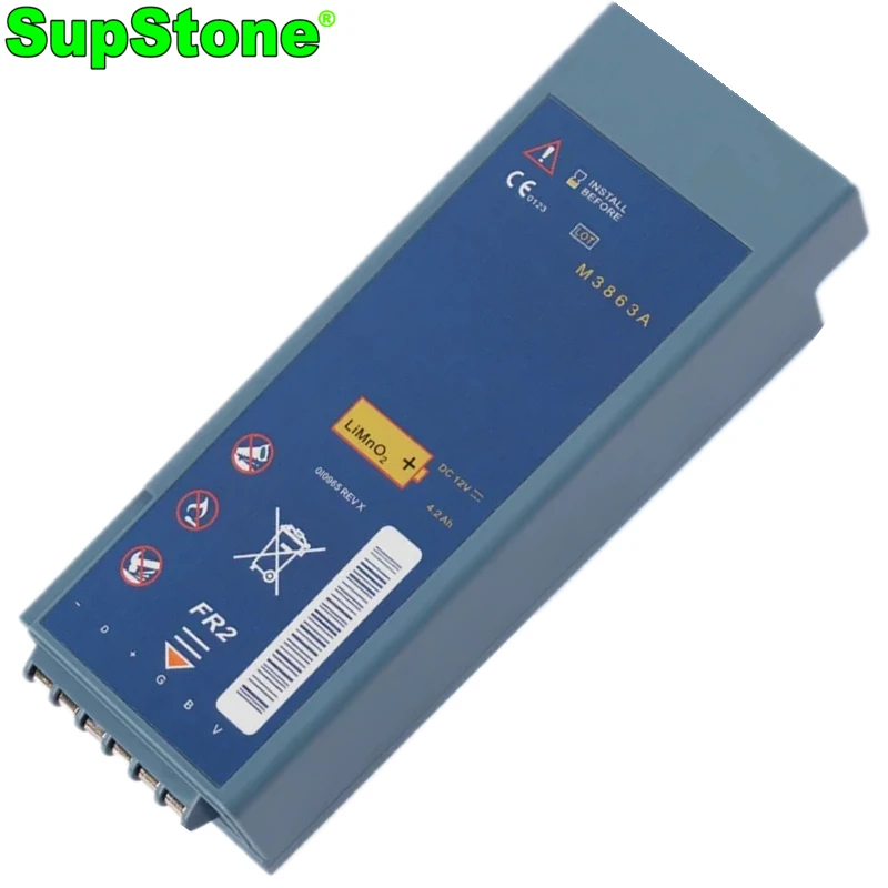 SupStone For M3863A M3860A M3861 M3840A Medical Battery Pack For Philips Defibrillator HeartStart FR2 FR2+ AED
