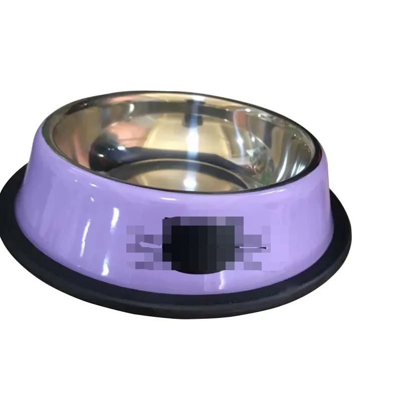 New Assemblable Multicolor Stainless Steel Dog Cat Bowl Non-slip Non-fall Eat Drink Pet Food Container Feeder Dish Bowl For cats