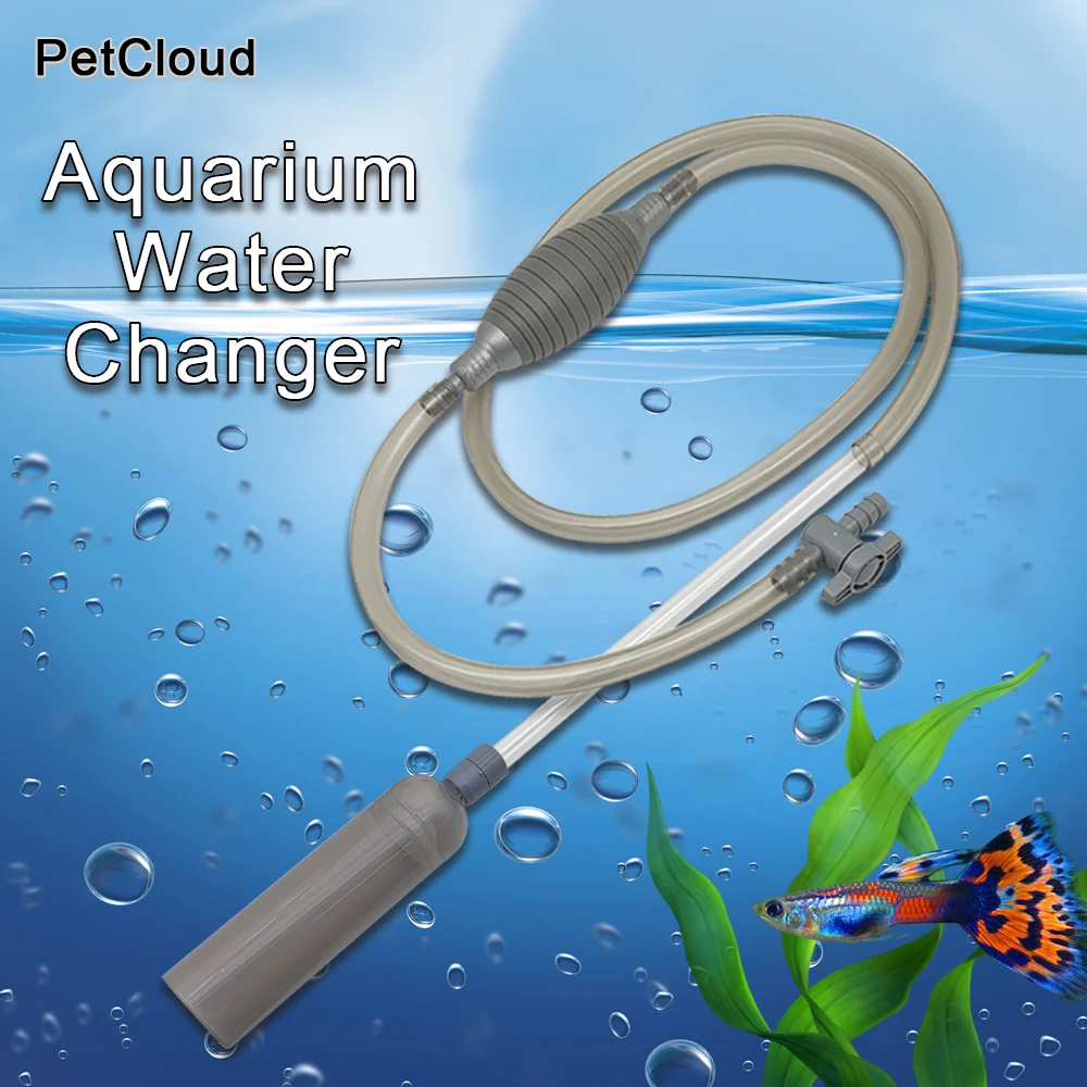 

Vacuum Siphon Aquarium Cleaning Pipe Fish Tank Water Changer Tube Cleaner Tool Semi-Auto Aquarium Filter Change Accessories