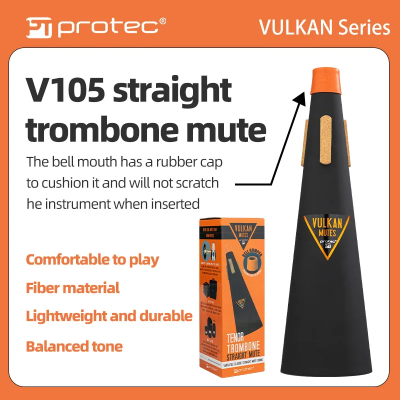 Protec V100 Mute for Small Instruments, V105 Silencer for Trombone, Non-Disturbing for Neighbors, Playing image 2