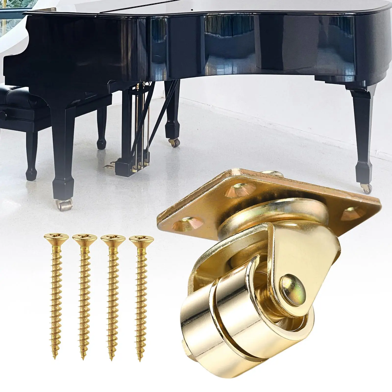 Piano Caster Wheel Wear Resistant Easy Installation Chair Sofa Wheel 360 Degree