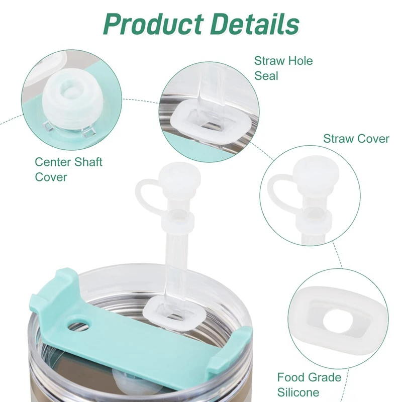 6 قطع مانعة للتسرب سيليكون مجموعة مانعة للتسرب ل ستانلي كوب 1.0 40/30/20 أوقية ل ستانلي تسرب سدادة
