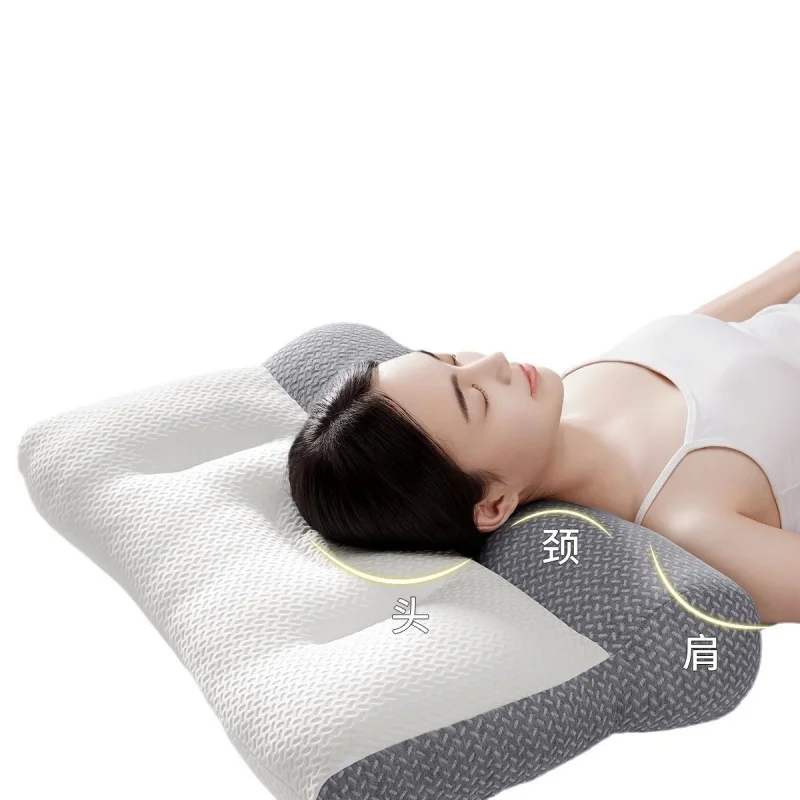 Cervical Spine Pillow Electric Heating Pillow Hot Compress Massage Airbag Inflatable Cervical Support Pillow Adjustable Height P