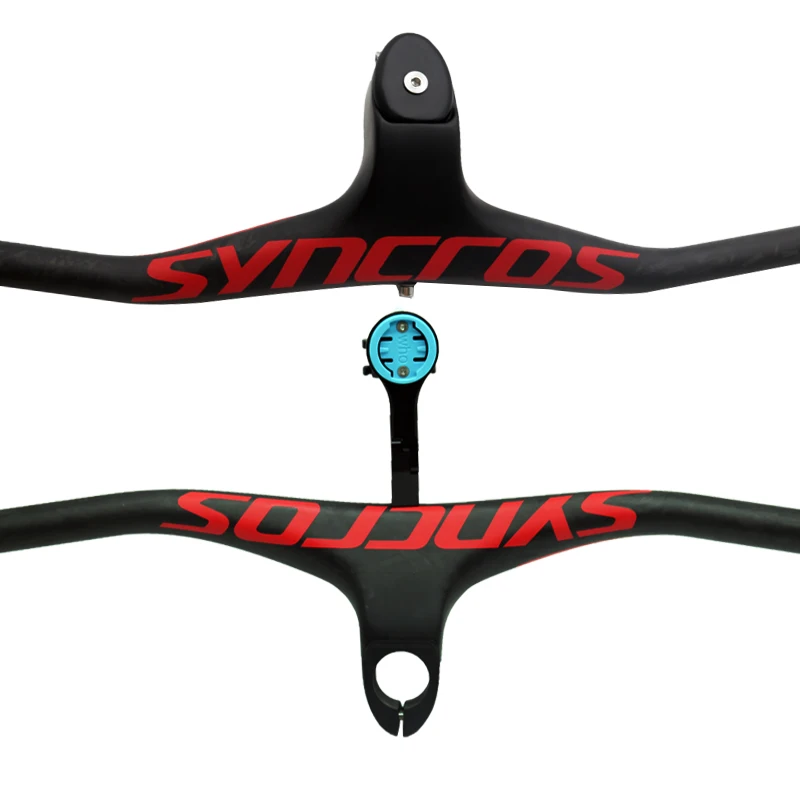Syncros Carbon Fiber Handlebar Multiple Colour MTB Integrated Handlebar Stem -17De gree 70/80/90/100/110mm bike farme parts