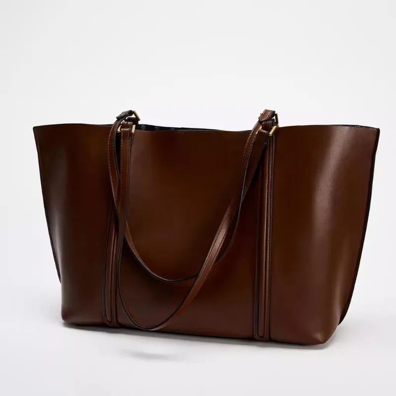 

Tote Bag New Fashionable Retro Large Capacity One Shoulder Shopping Bag for Working, Commuting and Going Out
