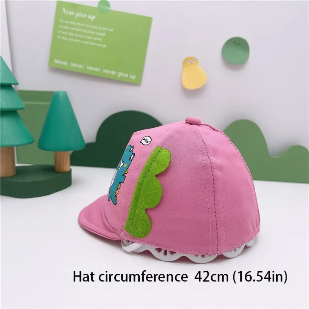 หมวกกันแดดแบบใหม่ระบายอากาศได้ดีป้องกันแสงแดดหมวกกันแดดลายไดโนเสาร์หมวกเด็กอ่อนป้องกันรังสียูวีกลางแจ้ง