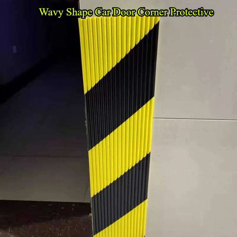 Wavy Shape Car Door Corner Protective Pad 2Mx20CM Garage Wall Protector Sticker Parking Lot Pillar Anti Scratch Protect Mat