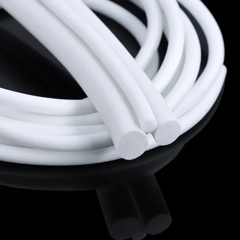 1/3/5m Silicone Rubber Foamed Strip Round Dia1-25mm White Sponge Backer Rod Seal Strips VMQ Foaming Cord