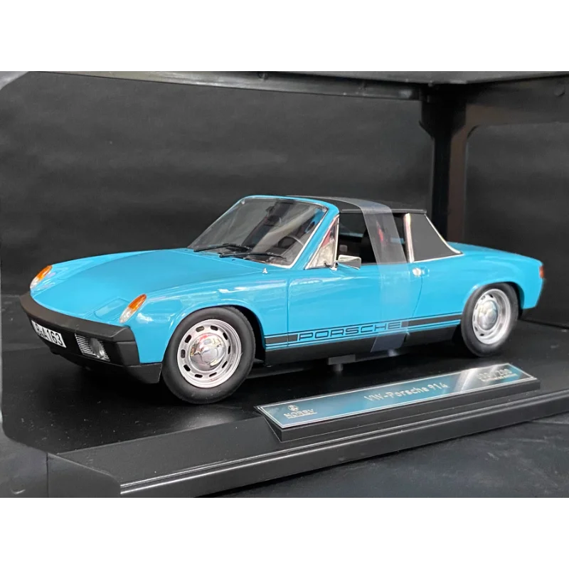Modèle de voiture en alliage bleu moulé sous pression Norev, échelle 1:18, VW Porsche 914, jouet à collectionner, cadeau, affichage Souvenir, ornement