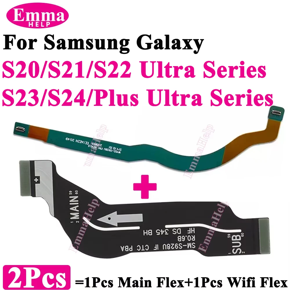 2x Main Board Flex Signal Antenna Connector Motherboard Cable For Samsung S20 S21 S24 Plus S22 S23 Ultra  WiFi Antenna Flex