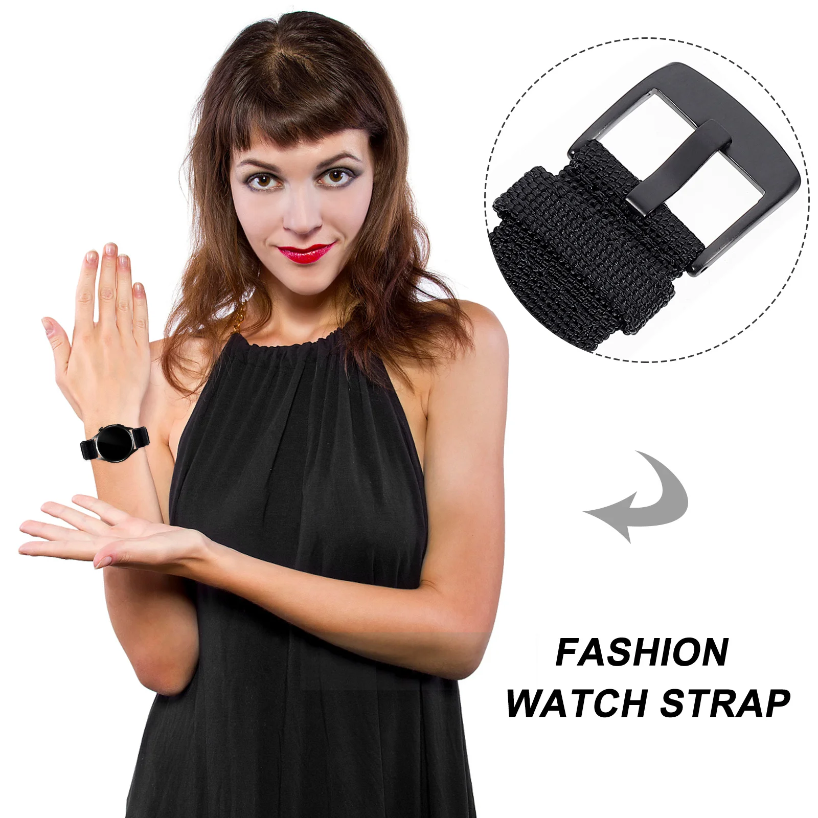 

1Pcs Waterproof Nylon Adjustable Watch Band Durable Canvas Wrist Strap Stylish Breathable Replacement Accessory