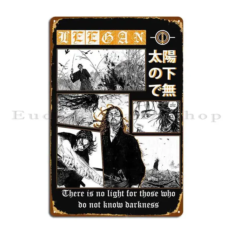 Musashi Miyamoto Vagabond Samurai Metal Sign Mural Printing Club Create Garage Tin Sign Poster