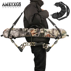 Bolsa de arco compuesta de tiro con arco, bandolera ajustable, mochila de transporte portátil para arco y flecha, accesorios de caza y tiro, 1 unidad