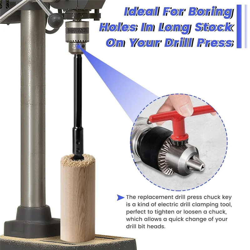 【RECOMENDAR】Forstern Bits 3/8" Drill Bit Extension Forstner 7"& 10" Extension For Adding Over 5-3/4 To 8-3/4 Inches Of Drilling