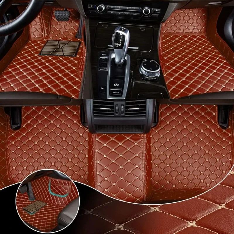 Custom Full Cover Car 3D Floor Mats for BMW X3 E83 2003-2010 F25 2011-2017 G01 2018-2023 Artificial Leather Interior Accessories