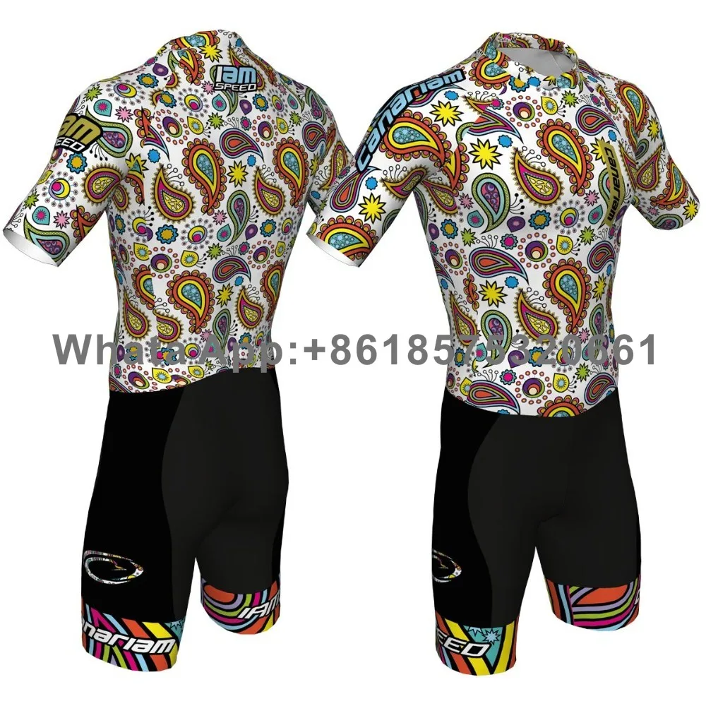 New Men's Skinsuit Short Sleeve Roller Inline Speed Suit Bodysuit Racing Clothing Maillot Ropa Ciclismo Quick Dry Breathable