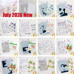 Novedad 2026: Troqueles de corte de metal y sellos transparentes con diseño 'Días de Campamento Retro' para DIY, Scrapbooking, Tarjetas de Felicitación Hechas a Mano y Plantillas de Cumpleaños