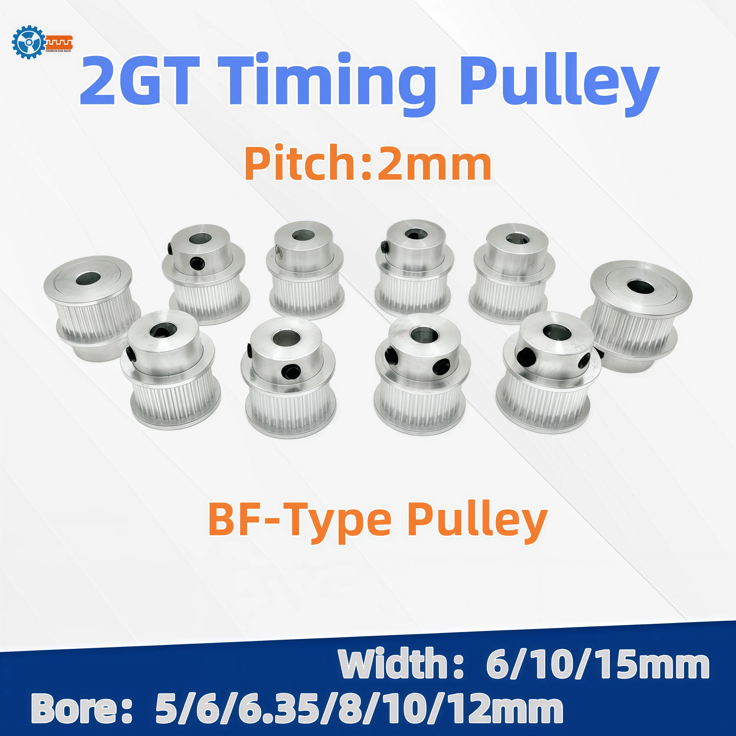 

3D Printer Parts 2GT Timing Pulley 30 Tooth Bore 5/6/6.35/8/10/12mm Tooth Width 6/10/15mm GT2 Synchronous Wheel Timing Belt Gear