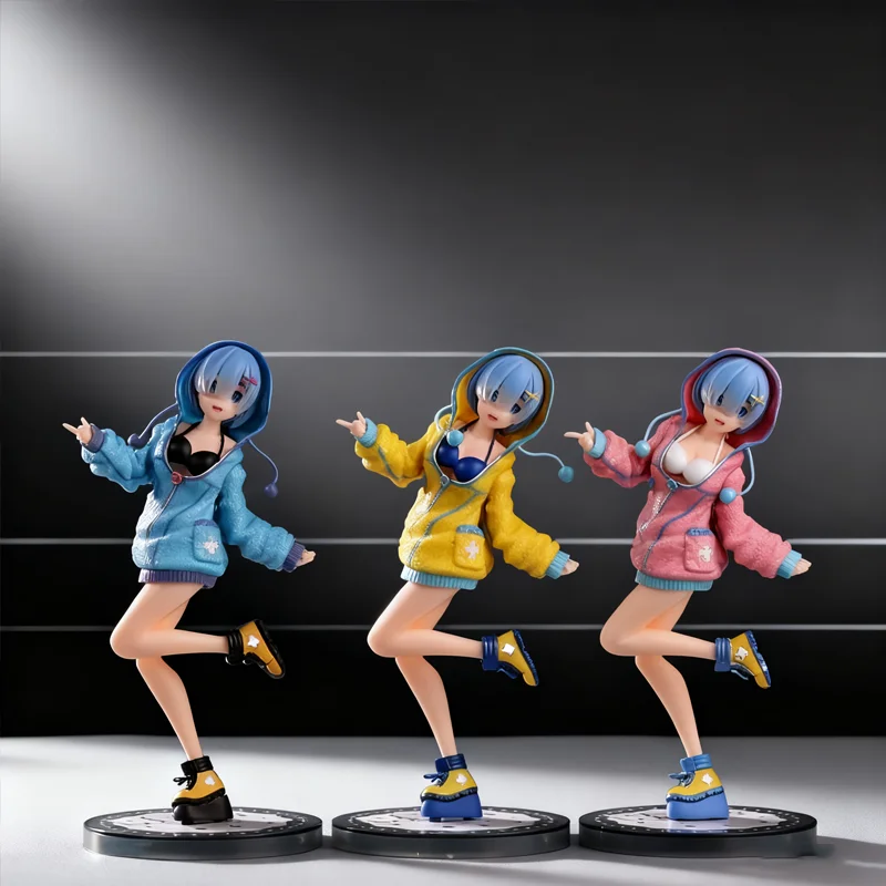 

22 см аниме Re:Life In Another World The Soleil толстовка Rem фигурка настольное украшение Kawaii Коллекционные статуи игрушки подарки