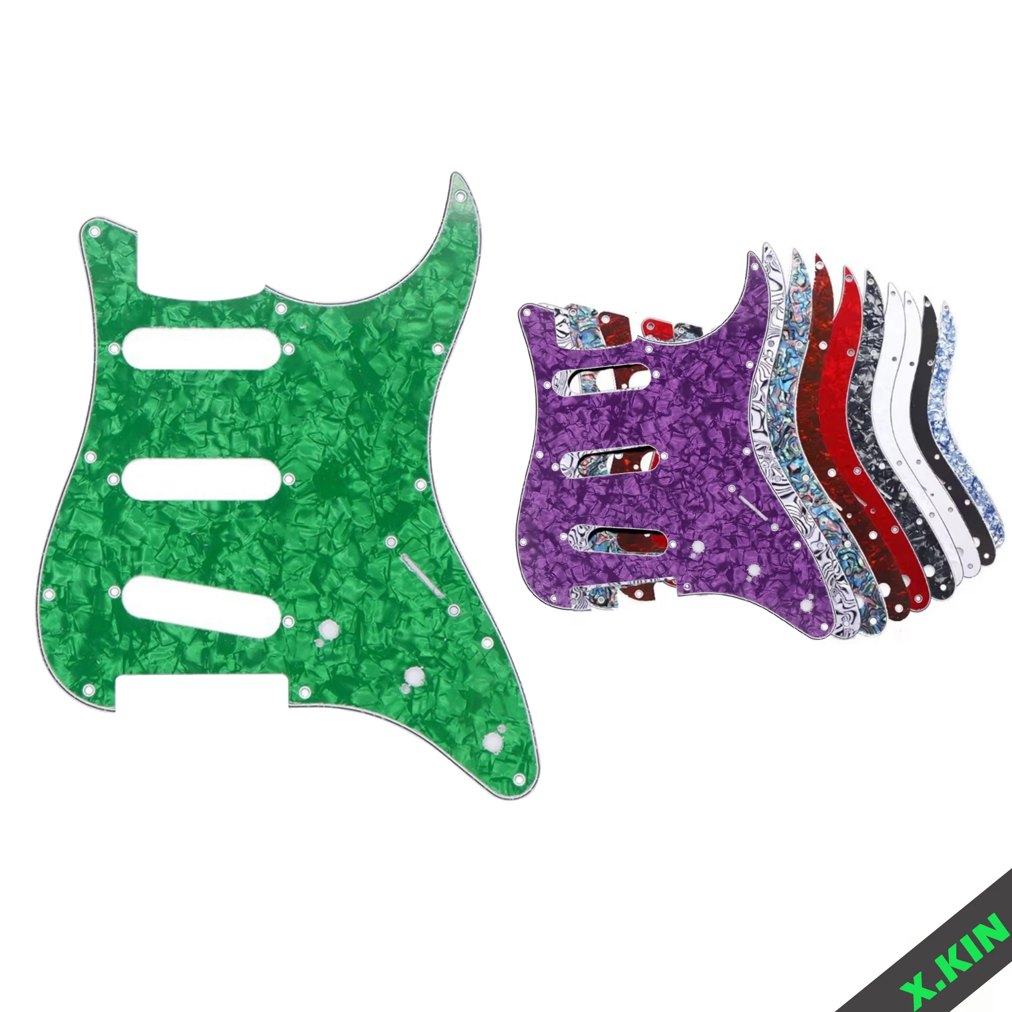 متعدد الألوان 11 حفرة Ssh الغيتار Pickguard لوحة الصفر ل St Sq القيثارات الكهربائية البلاستيكية السليلويد نماذج القياسية استبدال مثالي #1
