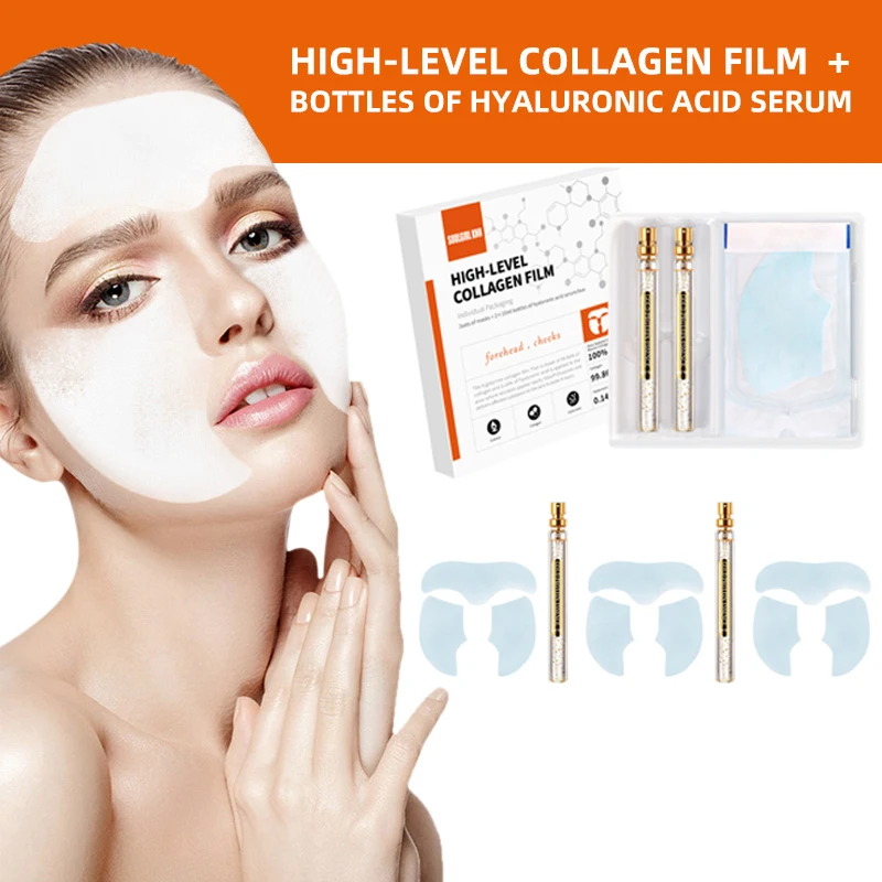 Absorbable Collagen Film Essence Kit Anti Wrinkle Face Protein Mask Filler Fade Fine Lines Firming Moisturizing Skin Care Set
