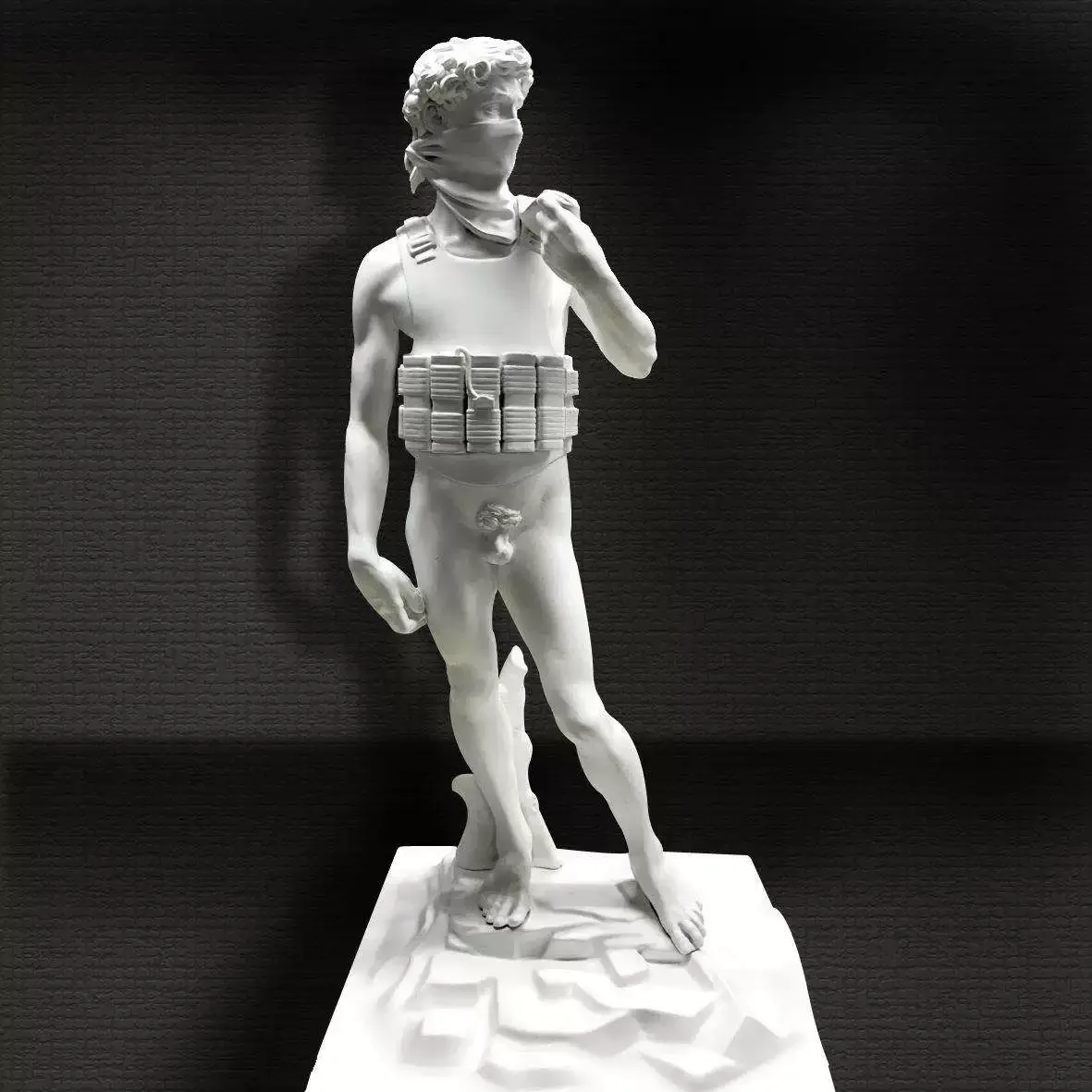 36.5cm Abstract David figure resin Statue model Michelangelo Art Sculpture Craft Home Room Table Decoration Ornament adult Gift