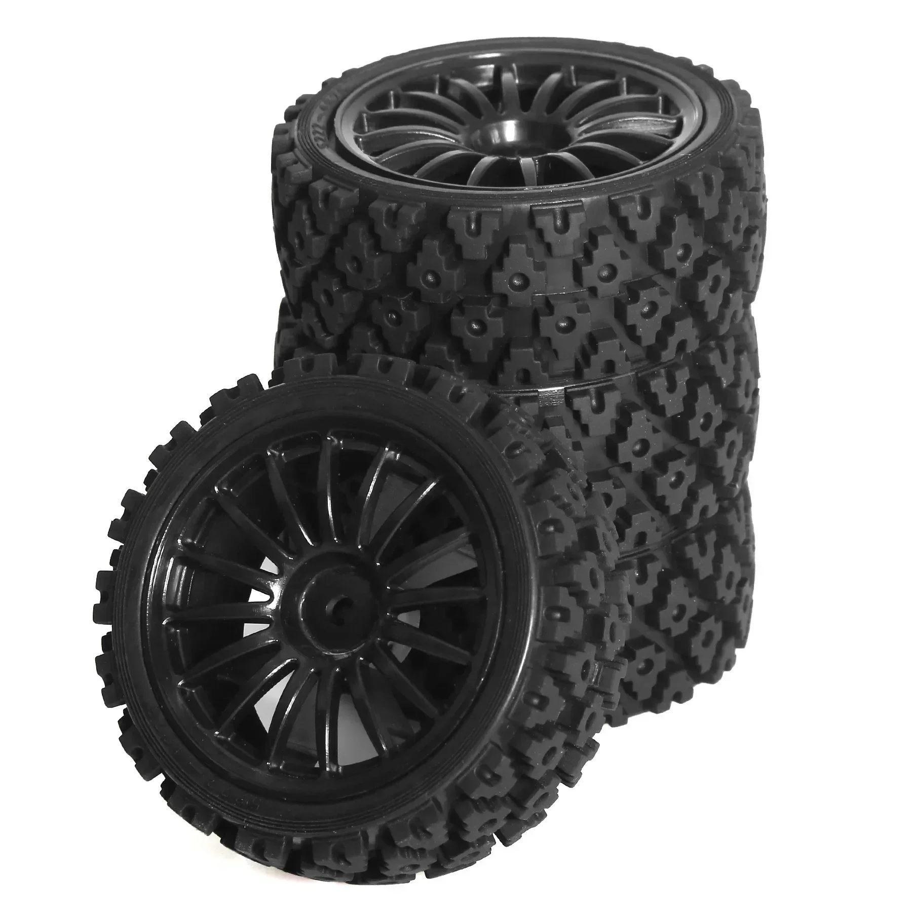 RC Auto Upgrade Onderdelen Accessoires 4 STUKS 68*28mm 1/10 RC Rally Auto Rubberen Wielen Banden Set voor Tamiya TT-01 TT-02 TT01E XV01 XV02