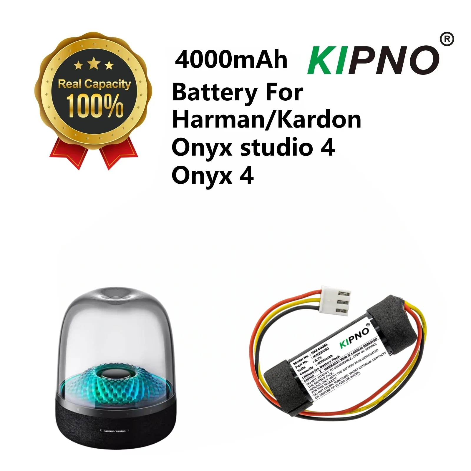 

KIPNO Speaker Battery 3.7V 4000mAh ICR22650 for HARMAN&KARDON Onyx Studio 4