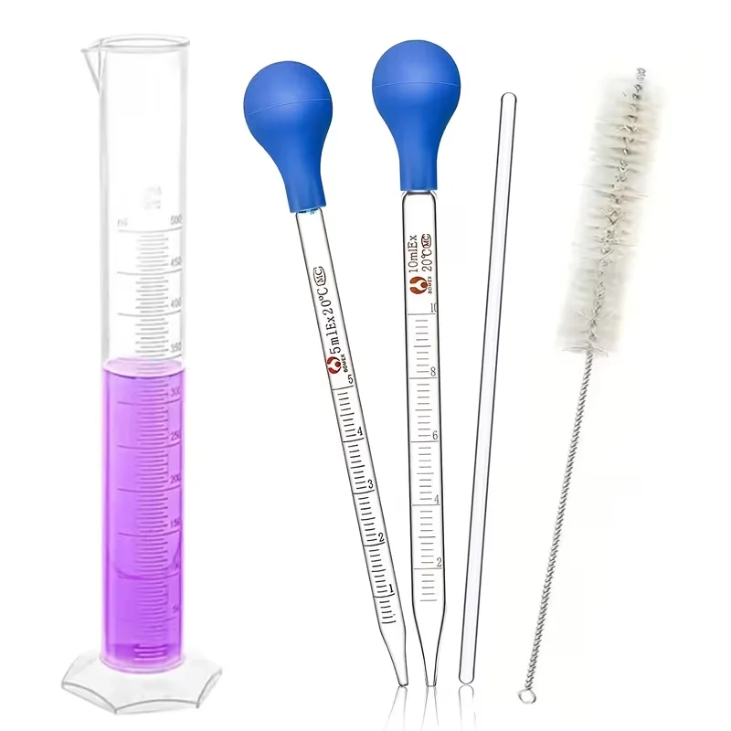 A set of glass dropper experiment set, suitable for liquid transfer and scientific experiments.