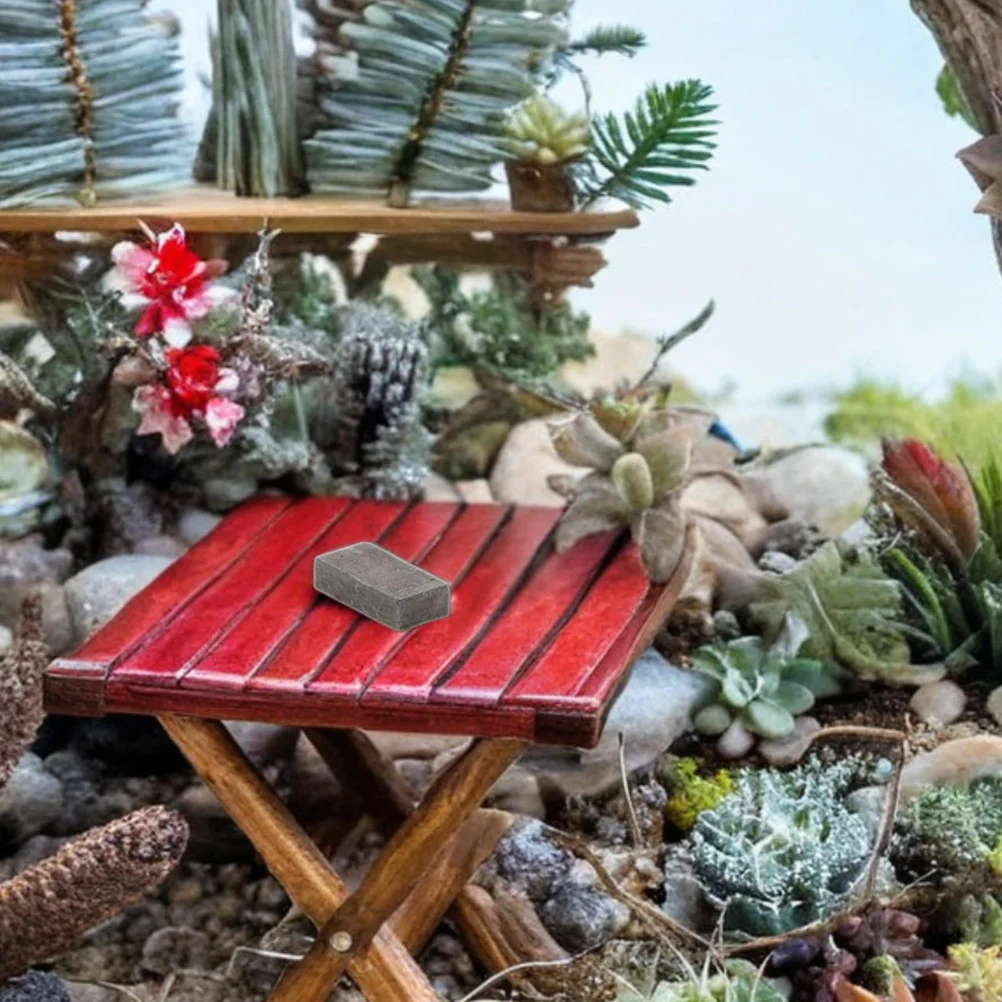 200개 마이크로 랜드스케이프 시뮬레이션 벽돌 현실적인 미니어처 벽돌 세트 DIY 정원 안뜰 디자인 모래 테이블 건축용