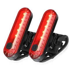 Fanale posteriore per bici USB ricaricabile LED luminoso posteriore rosso Luce per bici Sicurezza in bicicletta per la guida notturna Illuminazione Fanali posteriori per bicicletta