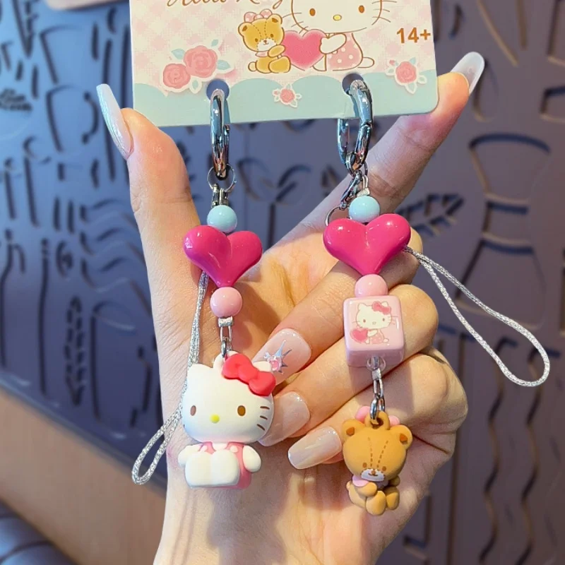 Authentic Product with Tag Sailor Uniform Hello Kitty Pvc A Pair Bead Keychain Camera Earphone Case Hang Ornaments Holiday Gifts view 4