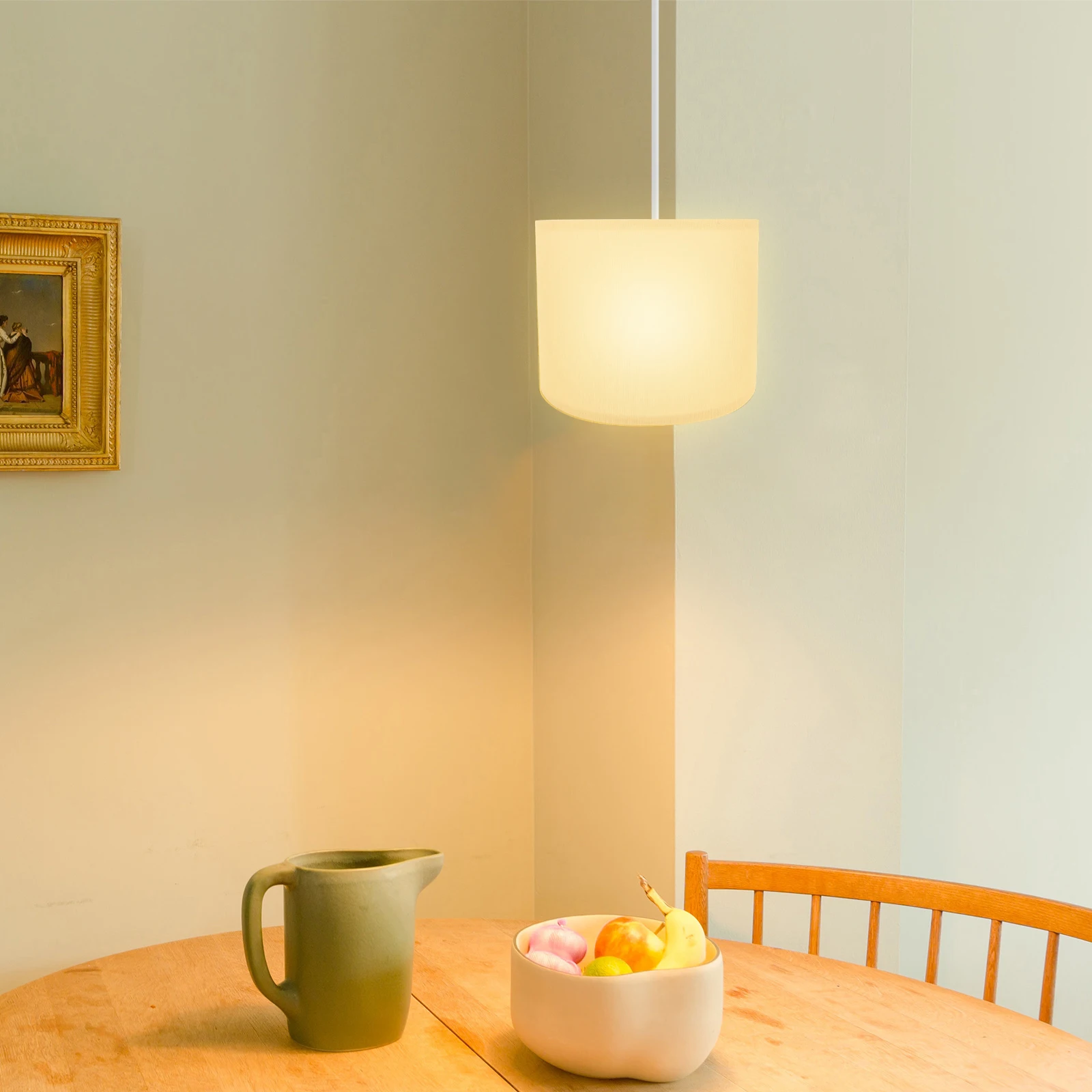 

Small Lampshade Metal Cloth Indoor Floor Lamp Shade Detachable Design Dustproof Replacement Lamp Cover Drum Lampshade