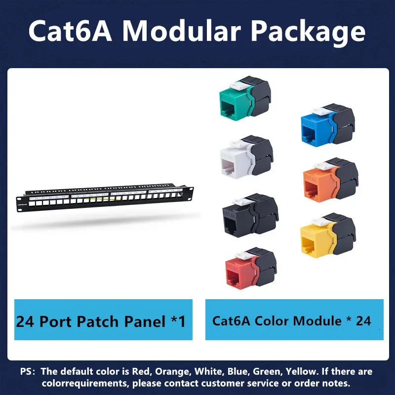 Cat5e Cat6 Cat6A Cat7 RJ45 Patch Panel Frame 24 Port 19 inch Ethernet Keystone Jack RJ 45 Coupler Network Cabinet Cable Internet