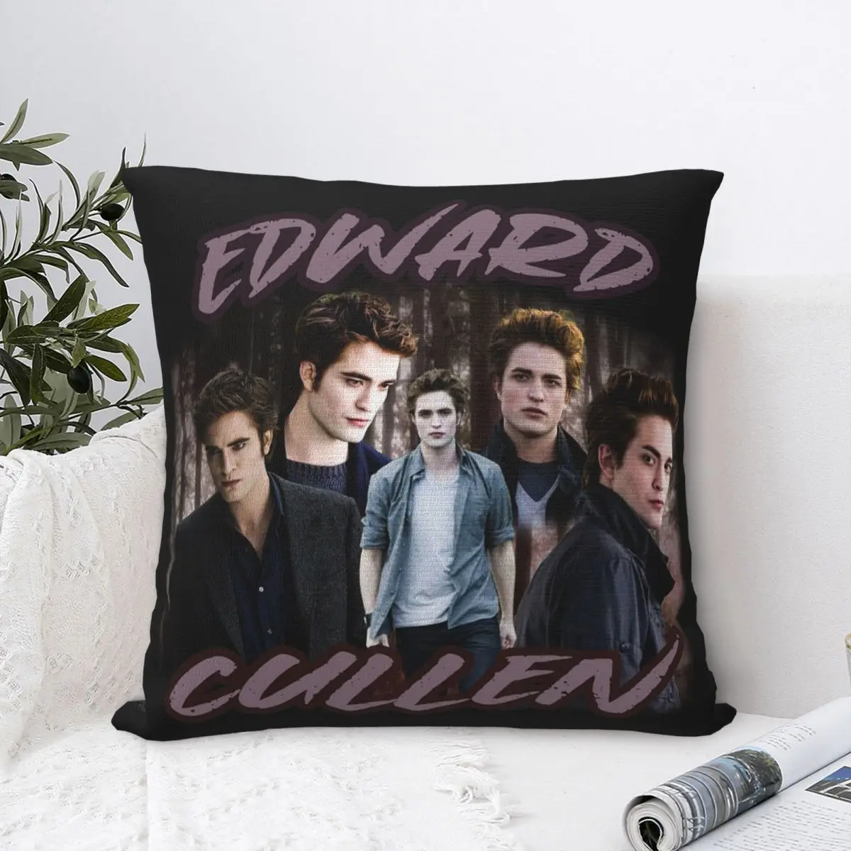 Twilight Movie Edward Cullen Pillowcase Printed Polyester Cushion Cover Decor Pillow Case Cover Seater Wholesale 45*45cm