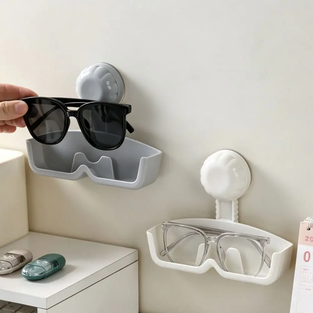 New Suction Cup Wall Glasses Holder Wall Mounted Stable Eyeglass Holder Removable Eyewear Organizer Home Storage