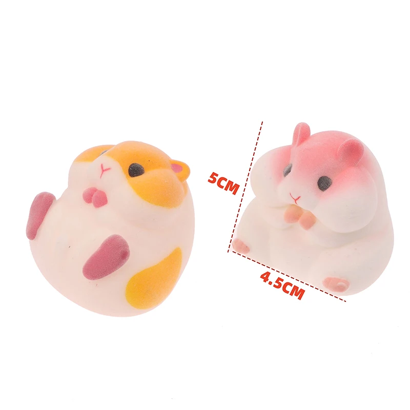 1PC Carino Kawaii Grasso Latteo Morbido Criceto Floccaggio Bambole di Peluche Spremere Alleviare Lo Stress Gashapon Giocattoli Capsula Prop