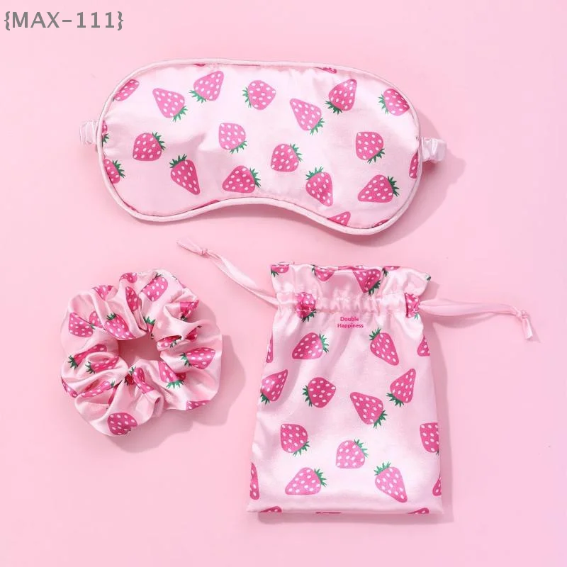 

【F2-MAX111】Маска для сна из искусственного шелка с чехлом для хранения - Эластичная повязка на голову, дорожная повязка на глаза, повязка для волос для релаксации