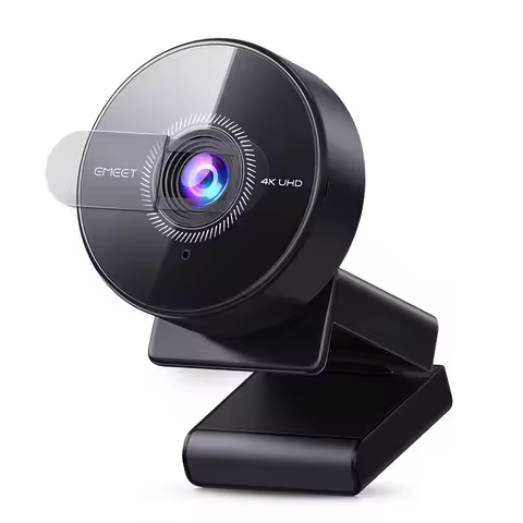 Webcam EMEET C950 4K 1080p 60fps, câmera web com foco automático de 70°, câmera USB para computador/PC, câmera de vídeo portátil