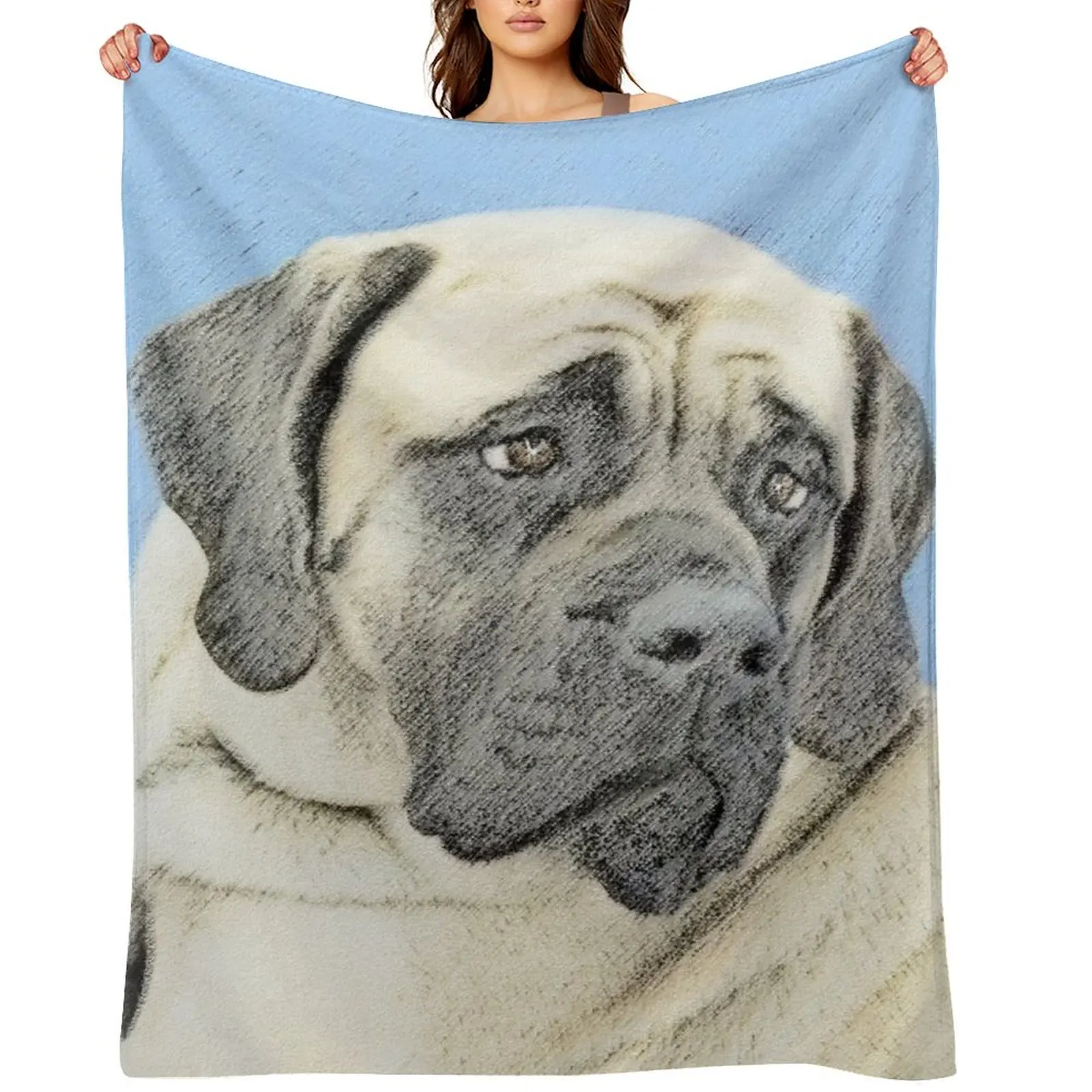 

English Mastiff (Fawn) Throw Blanket warm for winter Plaid Furrys anime Blankets