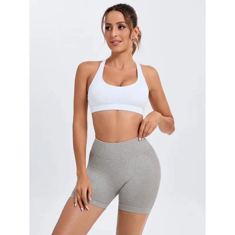 New Seamless Yoga Hot-Selling High-Waist Tummy-Control Shorts Tight-Fit Hip-Lifting Sports Boxer Briefs for Women