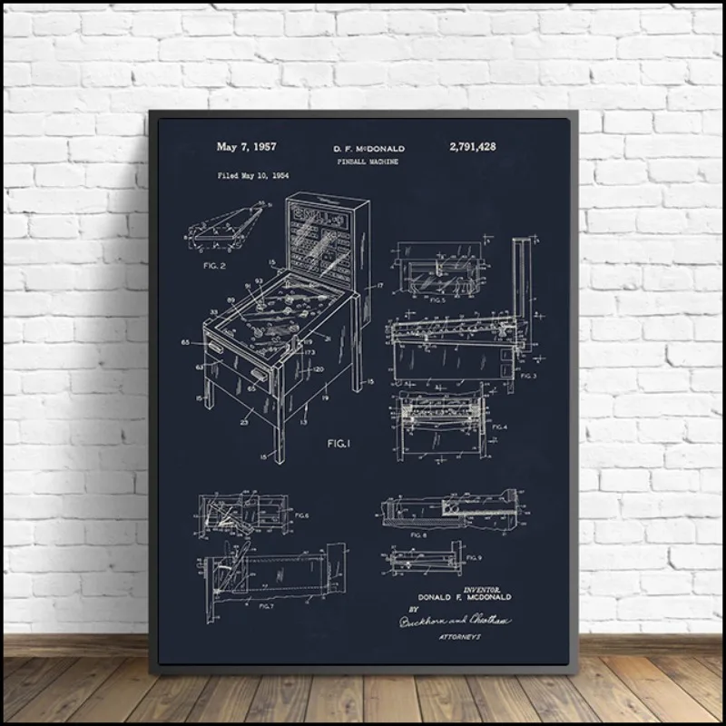Computer Gaming Tech Patents Poster Motherboard Keyboard Mouse Canvas Painting Wall Art for Game Room Home Decor Gameboy Gift