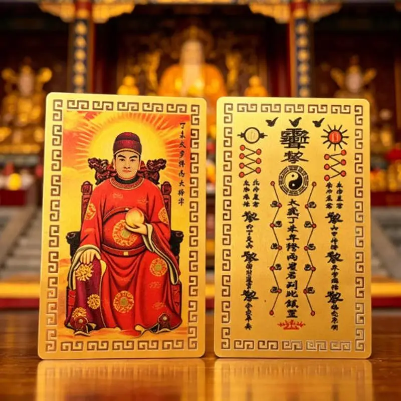 2027 Tai Sui Card Feng Shui Prayer Gold Card Exorcism Protection Gift Safe Bring In Wealth And Treasure