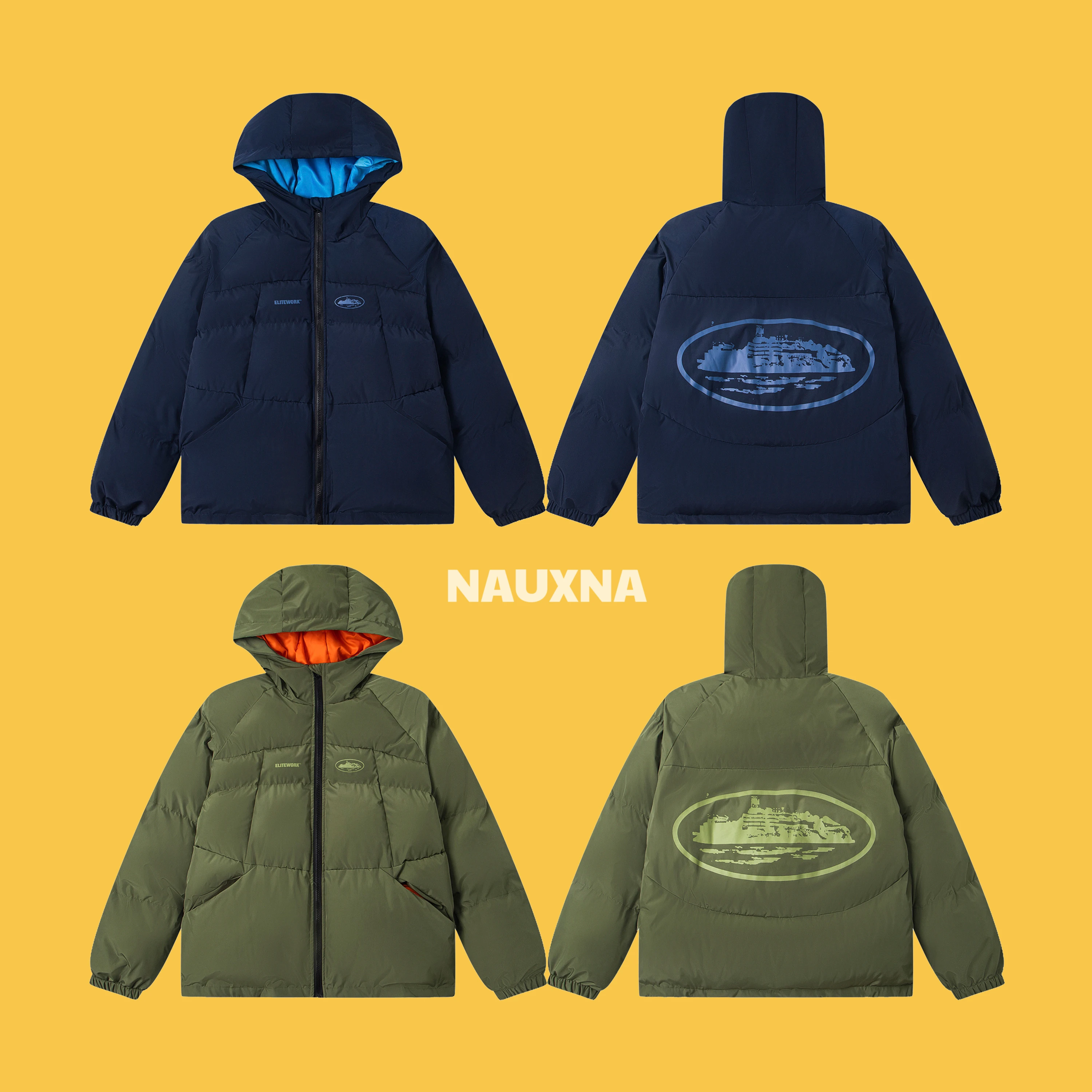 

Loose Fit Du down Jaet with Hood Warmth Hip Hop Street Sle Men's Faion Nylon Fabric Youth Suitable Regular Length