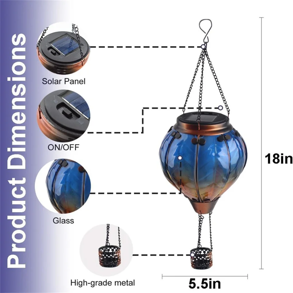 โคมไฟบอลลูนตะเกียงพลังงานแสงอาทิตย์พลังงานแสงอาทิตย์, โคมไฟแขวนแผงโซล่าพลังงานแสงอาทิตย์สำหรับสนาม
